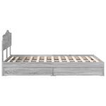 vidaXL Lit de Rangement Gris Sonoma 120 x 190 cm Bois d'ingénierie