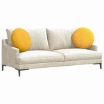 vidaXL Coussins de siège 2 Pièces Jaune clair Ø 50 cm