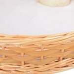vidaXL Arbre à chat avec griffoir en sisal Naturel Bois de saule