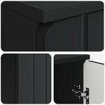 vidaXL Bureau avec étagère Noir 142 5 x 50 x 75 cm Bois d'ingénierie