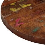 vidaXL Dessus de table Ø 50x1 5 cm rond bois massif de récupération