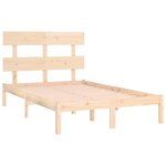 vidaXL Cadre de lit bois massif 120x190 cm petit double