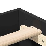 vidaXL Cadre de lit sans matelas noir 75x190 cm bois ingénierie