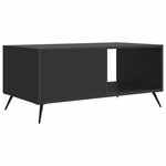 vidaXL Table basse Noir 90 x 50 x 40 cm Bois d'ingénierie