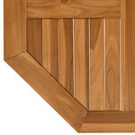vidaXL Dessus de table 70x70x2 5 cm octogonal bois de teck massif