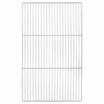 vidaXL Grille de barbecue Argent 67 x 40 cm Acier inoxydable