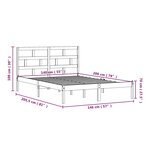 vidaXL Cadre de lit sans matelas blanc bois massif 140x200 cm