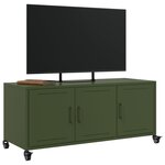 vidaXL Meuble TV vert olive 100 5x39x43 5 cm acier