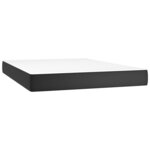 vidaXL Sommier à lattes de lit avec matelas et LED Noir 140x190cm