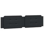 vidaXL Cadre de lit sans matelas Zadar noir 200x200 cm similicuir