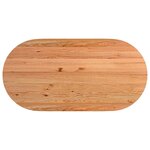 vidaXL Table à manger marron clair bois de chêne massif ovale