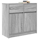 vidaXL Buffet avec tiroir sonoma gris 80x34x76 cm bois d'ingénierie