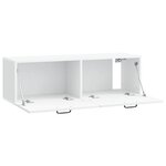 vidaXL Meuble TV mural Blanc 98 x 31 x 30 cm Bois d'ingénierie