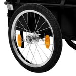 vidaXL Remorque de vélo/chariot à main 155x60x83 cm acier bleu