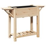 Jardinière vidaXL avec étagères 111x37x76 cm en bois massif de sapin