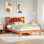 vidaXL Cadre de lit sans matelas cire marron 150x200cm bois pin massif