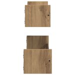 vidaXL Étagères murales 2 Pièces Chêne artisanal 60x16x14 cm Bois d'ingénierie