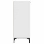 vidaXL Buffet Blanc brillant 89 5 x 33 x 82 cm Bois d'ingénierie