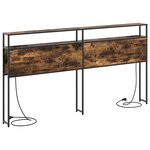vidaXL Tête de lit de rangement Chêne fumé 200 cm Bois d'ingénierie