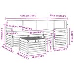 vidaXL Ensemble de canapés d'extérieur 5 pc Blanc et crème Polyester