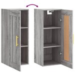 vidaXL Armoire murale sonoma gris 34 5x34x90 cm bois d'ingénierie