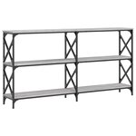 vidaXL Table console sonoma gris 156x28x80 5 cm bois d'ingénierie