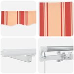vidaXL Store Rétractable Manuel avec LED Jaune et Orange 500x350 cm