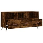 vidaXL Meuble TV chêne fumé 102x36x50 cm bois d'ingénierie