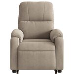 vidaXL Fauteuil inclinable de massage électrique taupe