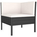 Salon de jardin meuble d'extérieur ensemble de mobilier 9 pièces avec coussins résine tressée noir 02_0018145