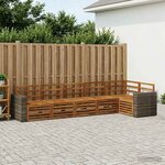 vidaXL Ensemble de canapé d'angle 6 Pièces Naturel Bois d'Acacia Massif
