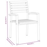 vidaXL Chaises de jardin empilables lot de 8 bois d'acacia et métal