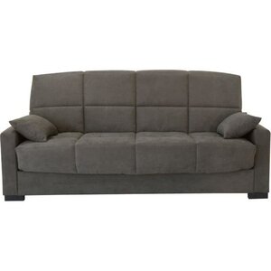 Canapé clic clac 3 places - Taupe - Matelas 17 cm - 223 x 96 x 103 cm - MEGAN