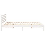 vidaXL Cadre de lit avec tête de lit Blanc 160 x 220 cm Pin massif