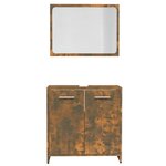 vidaXL Meubles de salle de bain Chêne fumé Bois d'ingénierie