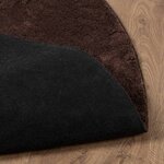 vidaXL Tapis doux à poils moyens et lavable HUARTE Marron Ø 100 CM