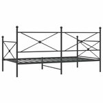 vidaXL Lit de jour sans matelas noir 100x190 cm acier