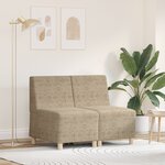 vidaXL Fauteuil avec oreiller 2 Pièces Gris clair 55 cm Cuir suédé faux