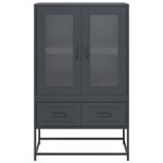 vidaXL Buffet haut anthracite 68x39x111 5 cm acier