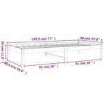 vidaXL Lit de jour 90x190 cm Simple Bois de pin massif