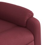vidaXL Fauteuil inclinable électrique rouge bordeaux tissu