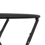 vidaXL Table bistrot pliante Anthracite Ø50x71 cm Acier revêtu de poudre