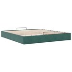 VidaXL Cadre de lit ottoman sans matelas vert foncé 160x200 cm velours