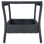 vidaXL Salon de jardin 2 Pièces avec coussins résine tressée gris foncé