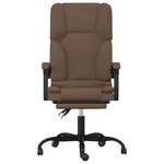 vidaXL Fauteuil de massage inclinable de bureau Marron Tissu