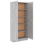 vidaXL Bibliothèque Sonoma gris 82 5x30 5x185 5 cm Bois d'ingénierie