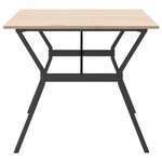 vidaXL Table à manger cadre en Y 180x90x75 cm bois de pin massif acier