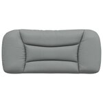 vidaXL Coussin de tête de lit Hvar gris clair 90 cm tissu