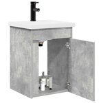 vidaXL Meuble de salle de bain avec robinet Gris béton