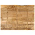 vidaXL Dessus de table 100x80x2 5 cm bord vivant bois massif manguier